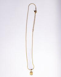Minimalistic White Stone Necklace