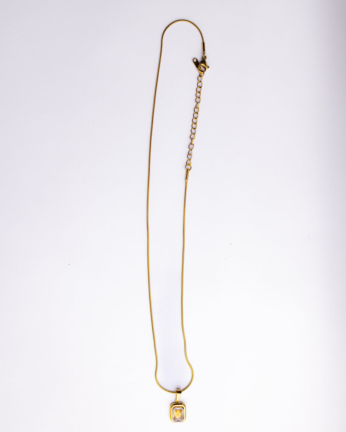 Minimalistic White Stone Necklace