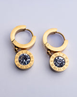Cubic Roman Hoop Earrings
