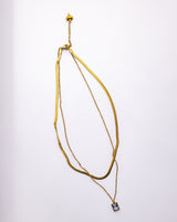 Double Layered Cubic Necklace