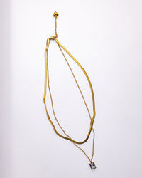 Double Layered Cubic Necklace