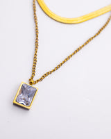 Double Layered Cubic Necklace