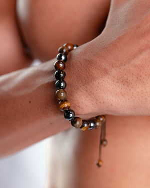 Beaded Tiger-Eye Bracelet