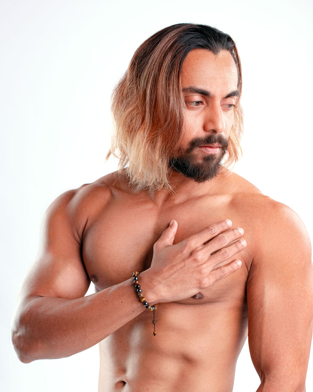 Beaded Tiger-Eye Bracelet