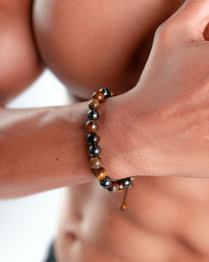 Beaded Tiger-Eye Bracelet