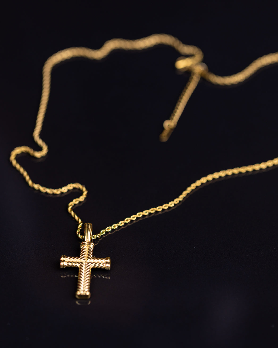 Redefined Rope Cross Necklace
