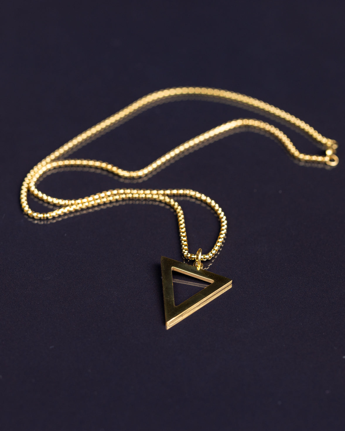 Classic Triangle Pendant Necklace