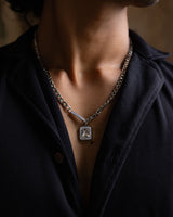 Stone Pearl Necklace (Cuban Chain)