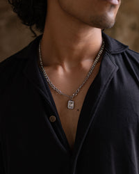 Stone Pearl Necklace (Cuban Chain)