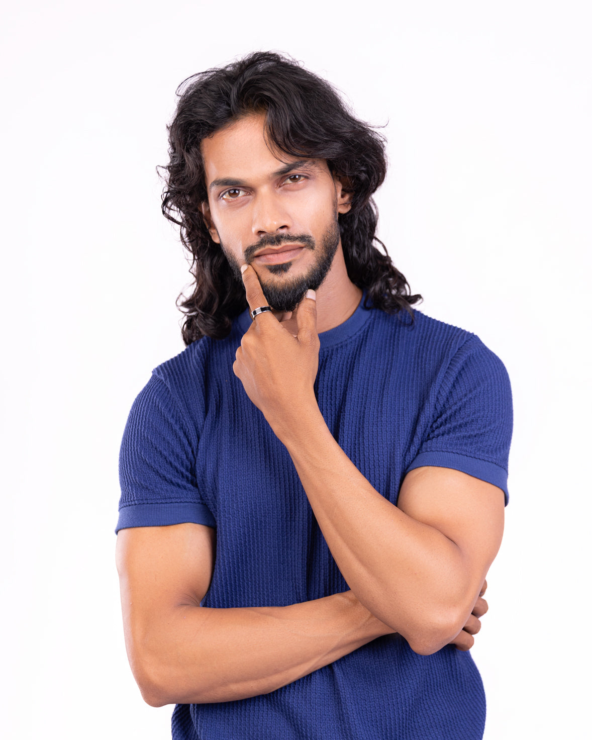 Men's Silvery Black Ring