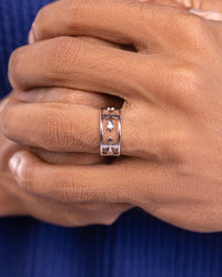 Men's Hollow Cross Ring