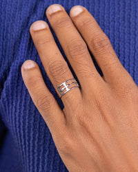 Men's Hollow Cross Ring