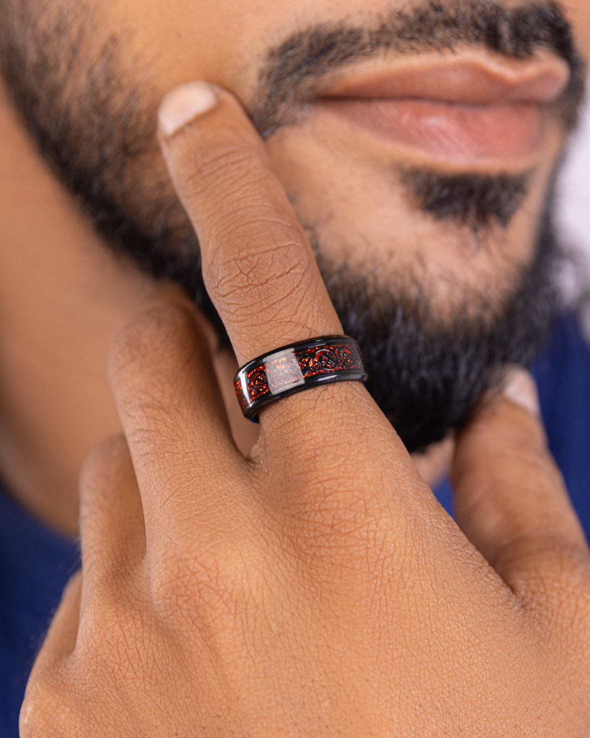 Red Celtic Knot Ring