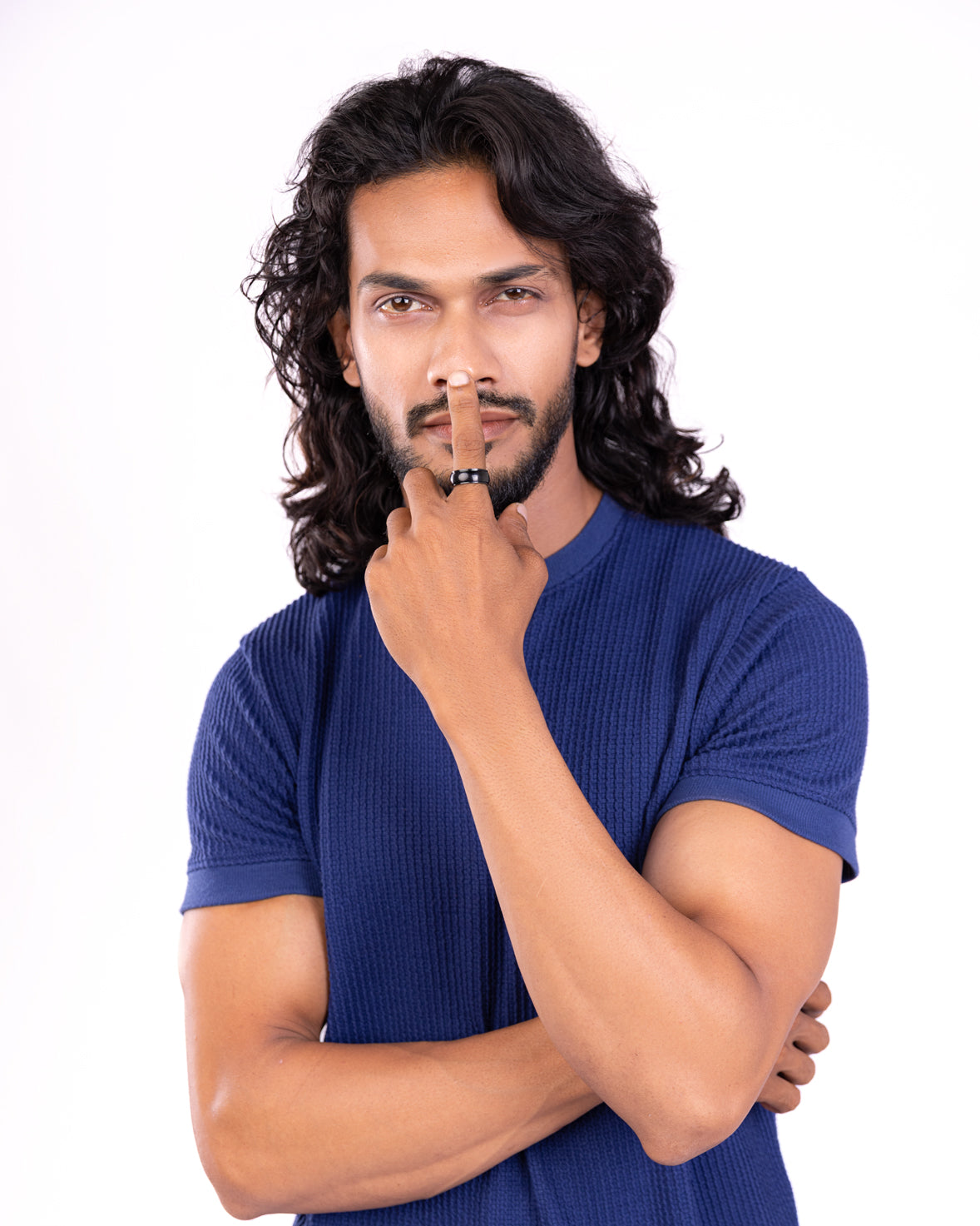 Men's Simple Black Ring