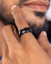 Men's Simple Black Ring