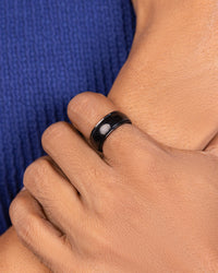 Men's Simple Black Ring