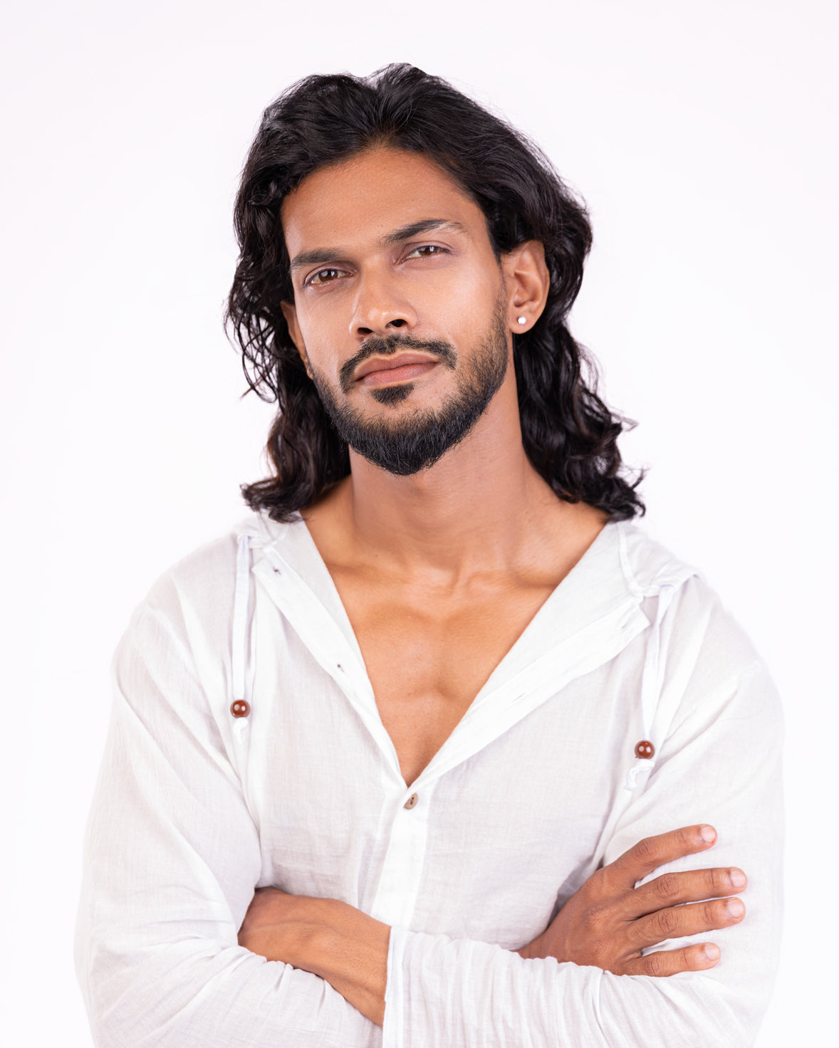 2pcs Zirconia Pierced Earrings