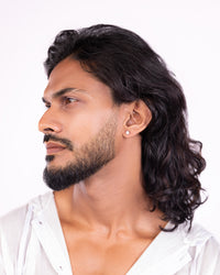 2pcs Zirconia Pierced Earrings