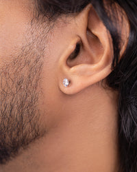 2pcs Zirconia Pierced Earrings