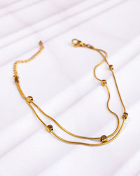 Double Layered Charm Anklet