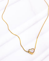 Minimalistic White Heart Necklace