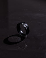 Minimalistic Frosted Black Ring