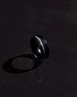 Minimalistic Frosted Black Ring