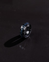 Men's Blue Braided Ring