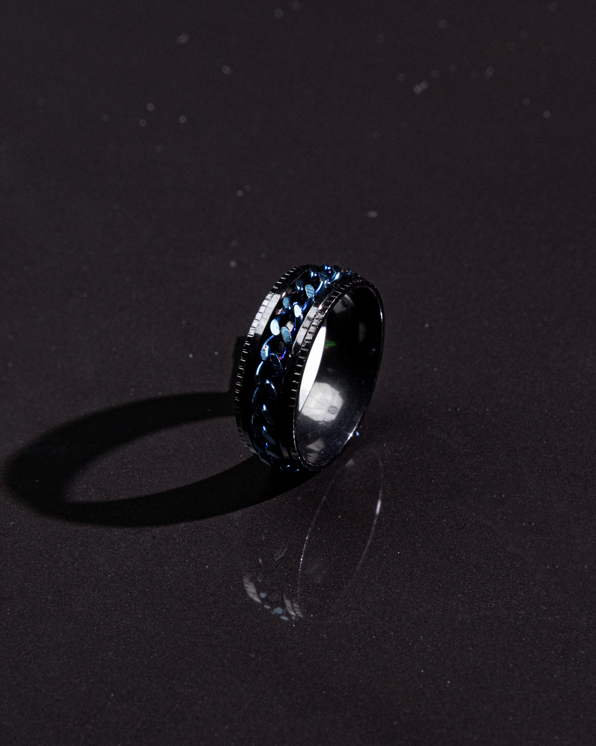 Men's Blue Braided Ring
