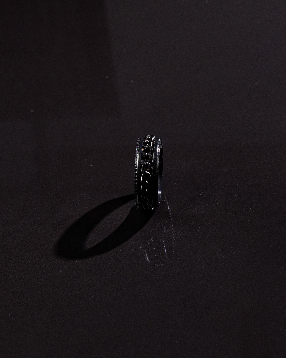 Men's Black Braided Ring