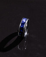 Men's Textured Blue Ring