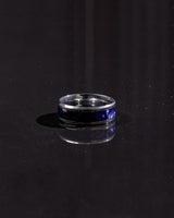 Men's Textured Blue Ring