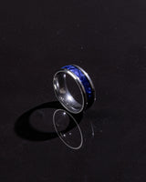 Men's Textured Blue Ring