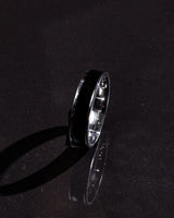 Men's Silvery Black Ring