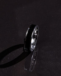 Men's Silvery Black Ring