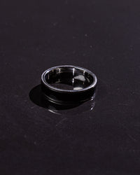 Men's Silvery Black Ring