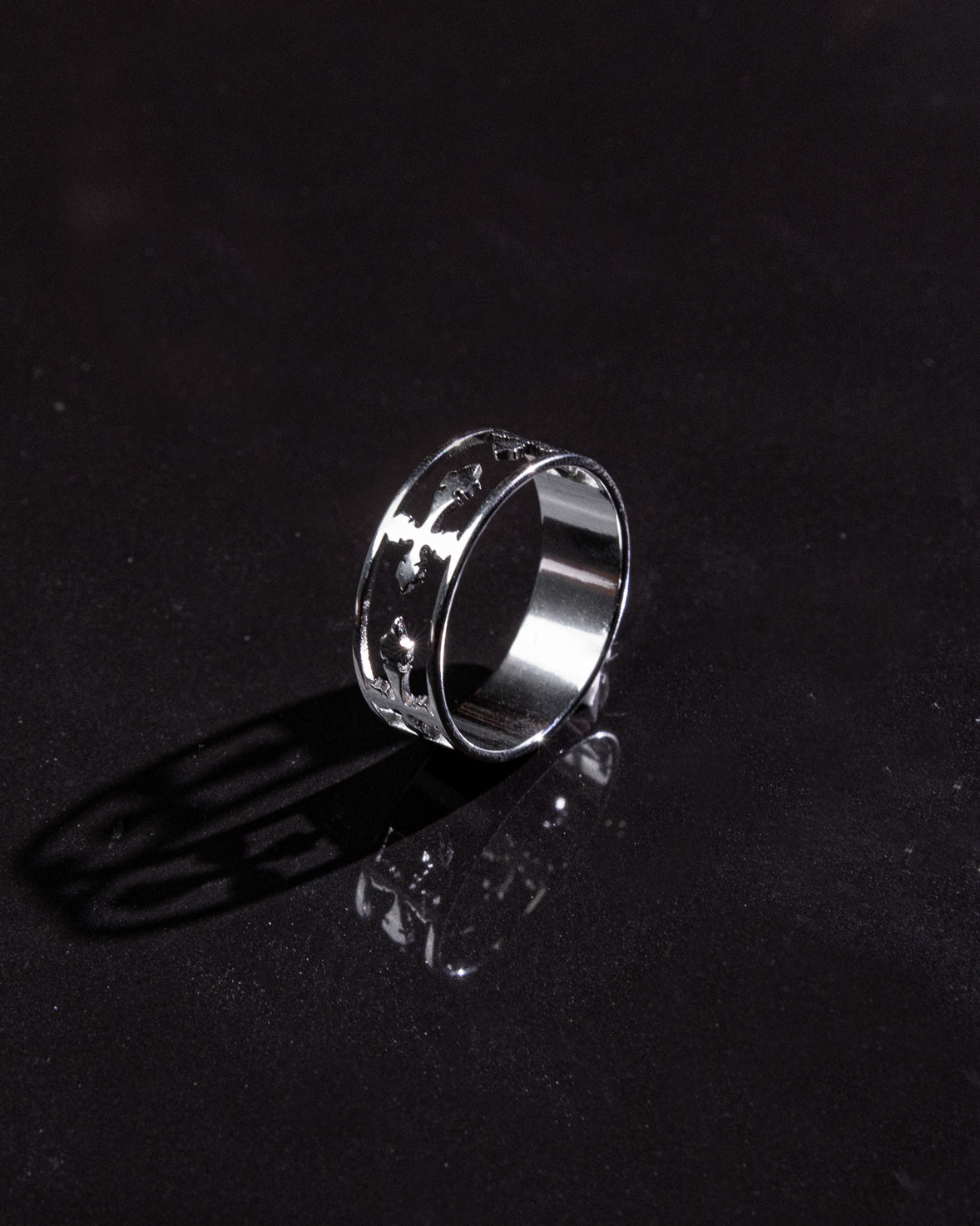 Men's Hollow Cross Ring