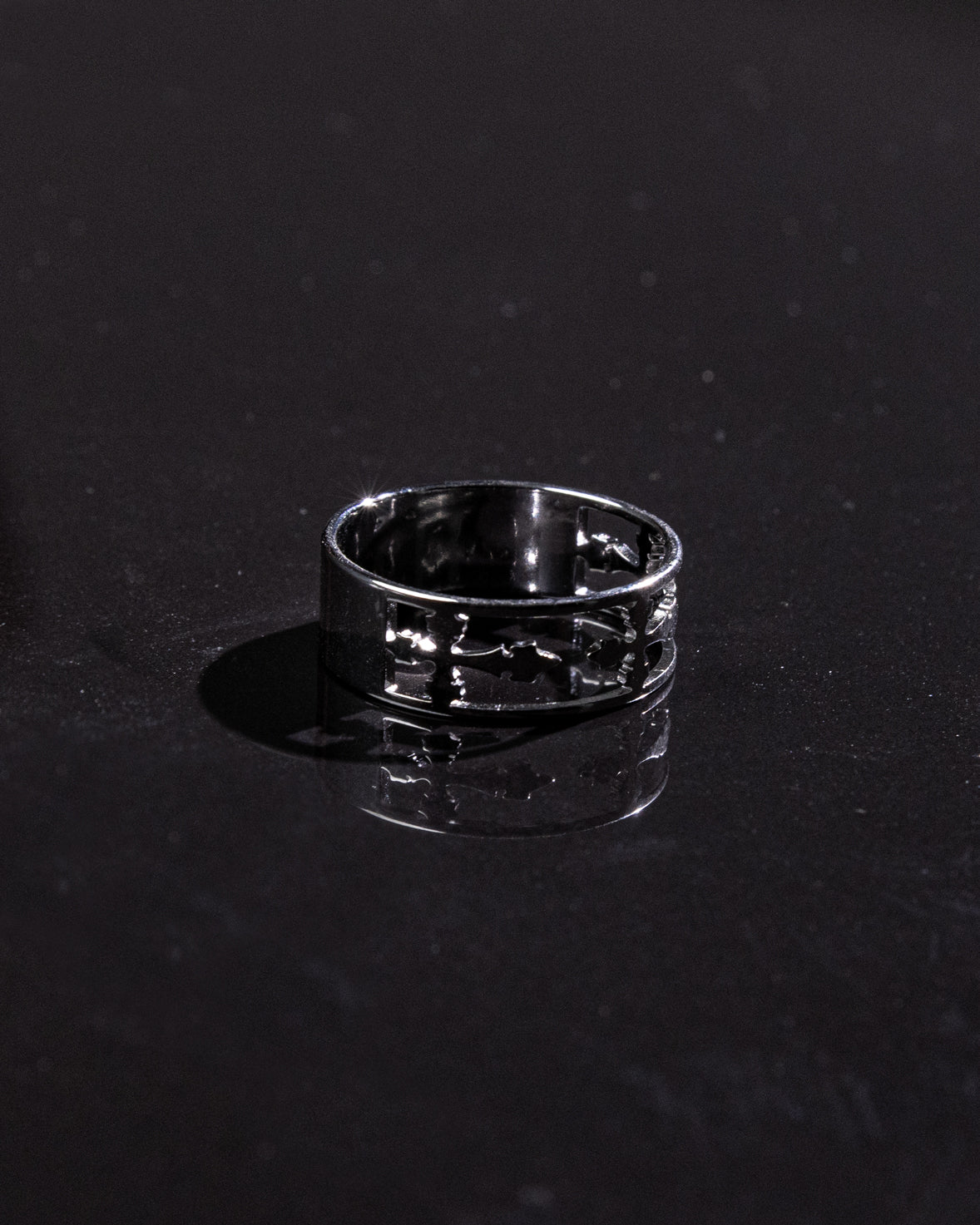 Men's Hollow Cross Ring