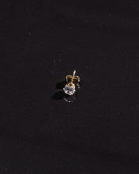 Classic Zirconia Gold Earring