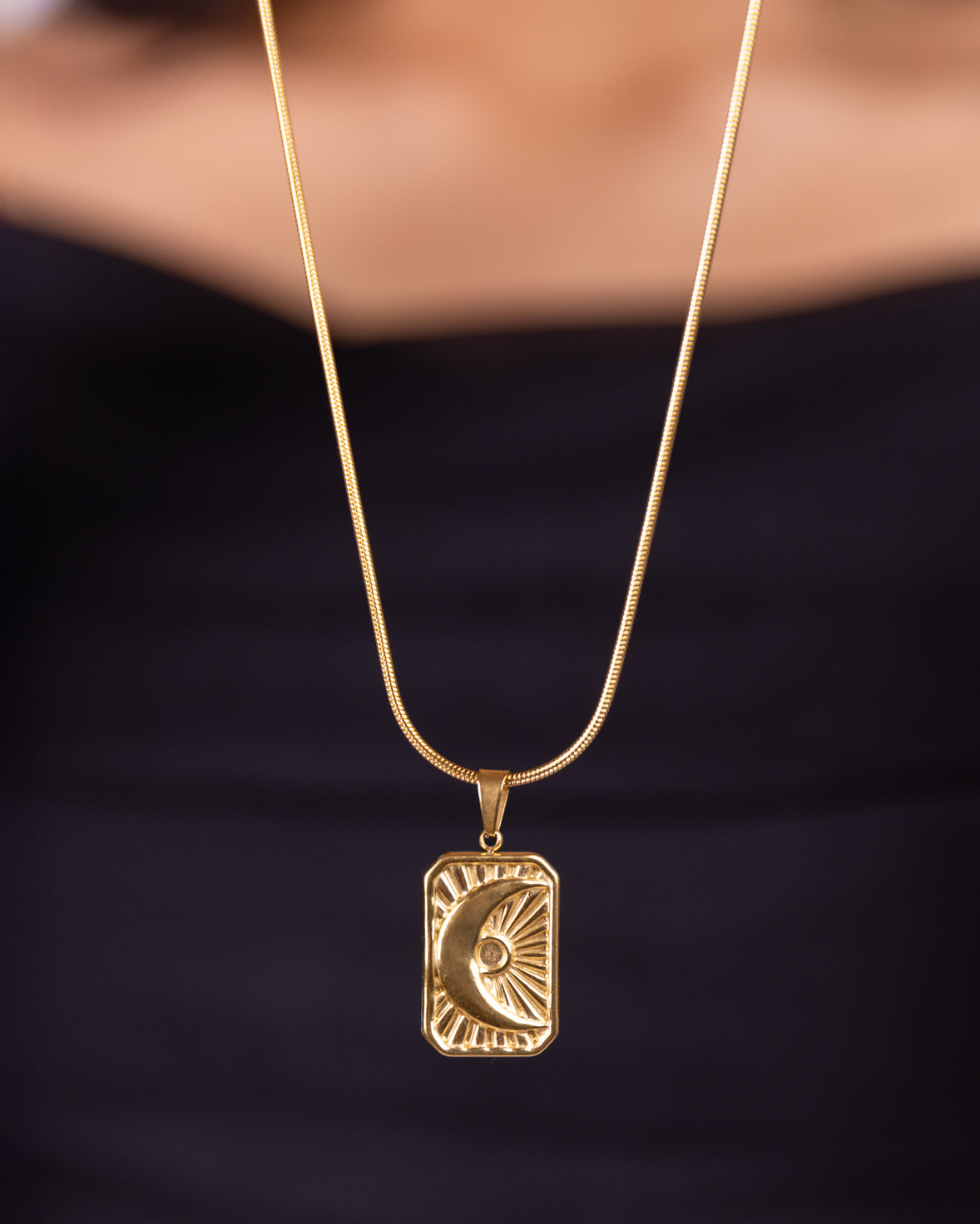 Classic Moon-Stone Necklace
