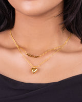 Layered Heart Charm Necklace