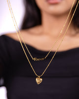 Layered Heart Charm Necklace