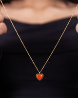 Red Heart Charm Necklace