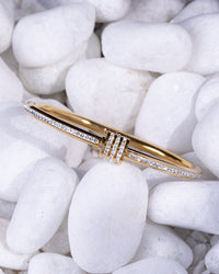 Cubic Zirconia Charm Bangle