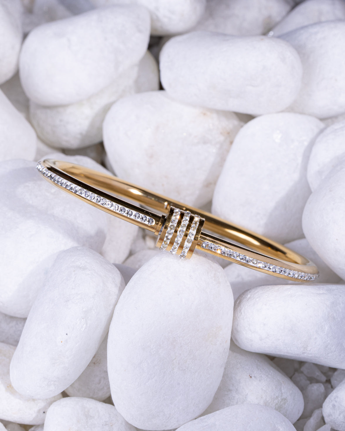 Cubic Zirconia Charm Bangle