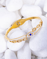 Rhinestone Evil-Eye Bangle