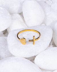 Cross Heart Ring