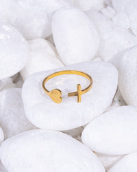 Cross Heart Ring