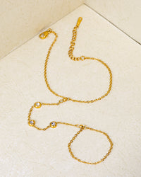 Stoned Hand Chain Bracelet