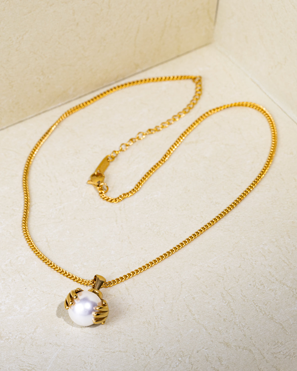 Classic Pearl Charm Necklace
